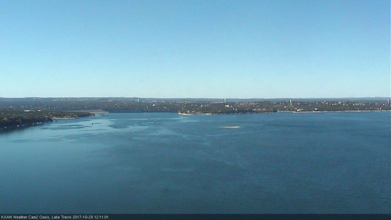 Lake Travis webcam, October 29, 2017 11:25 AM CT