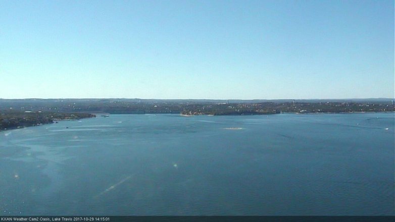 Lake Travis webcam, October 29, 2017 1:30 PM CT