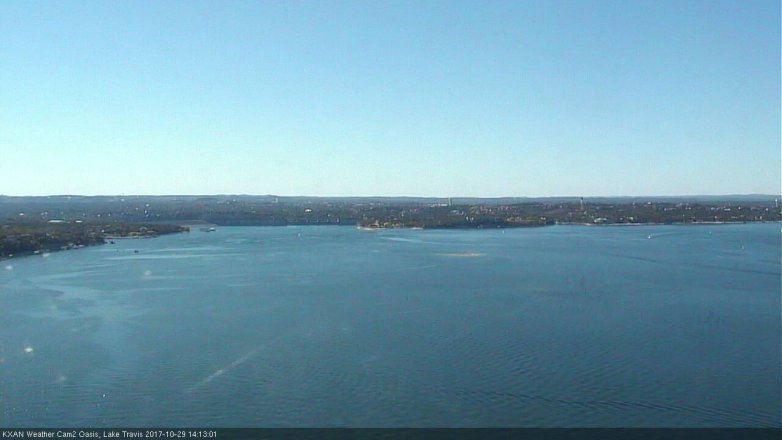 Lake Travis webcam, October 29, 2017 1:35 PM CT