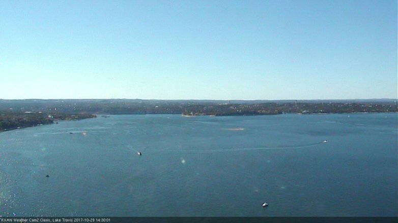 Lake Travis webcam, October 29, 2017 1:45 PM CT