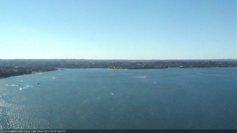 Lake Travis webcam, October 29, 2017 2:00 PM CT