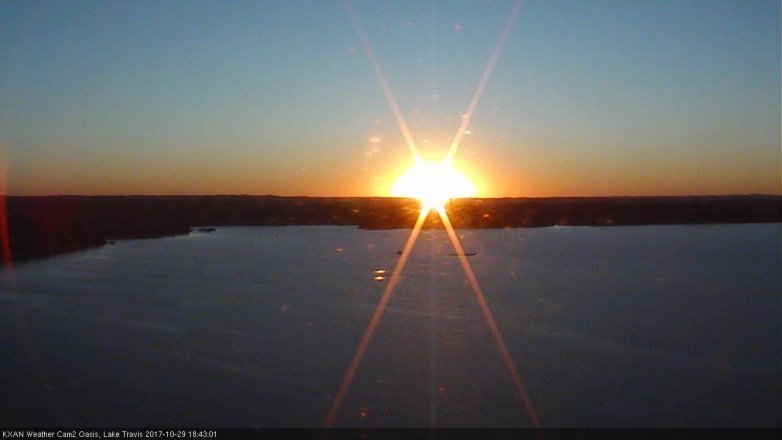 Lake Travis webcam, October 29, 2017 5:50 PM CT