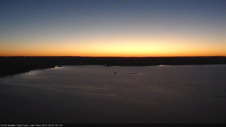Lake Travis webcam, October 29, 2017 6:20 PM CT
