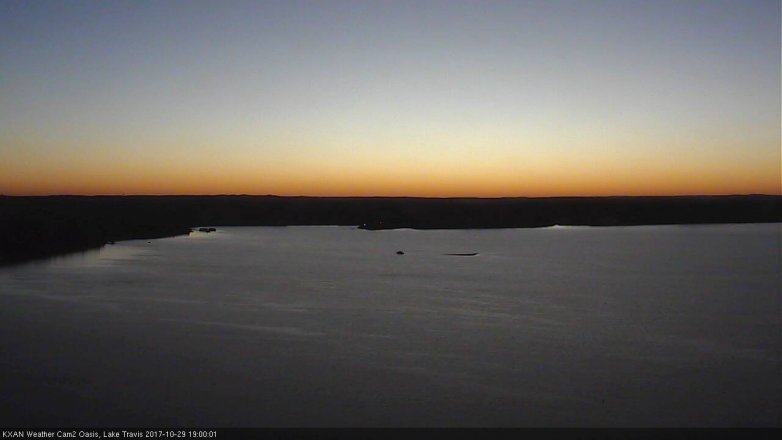 Lake Travis webcam, October 29, 2017 6:30 PM CT