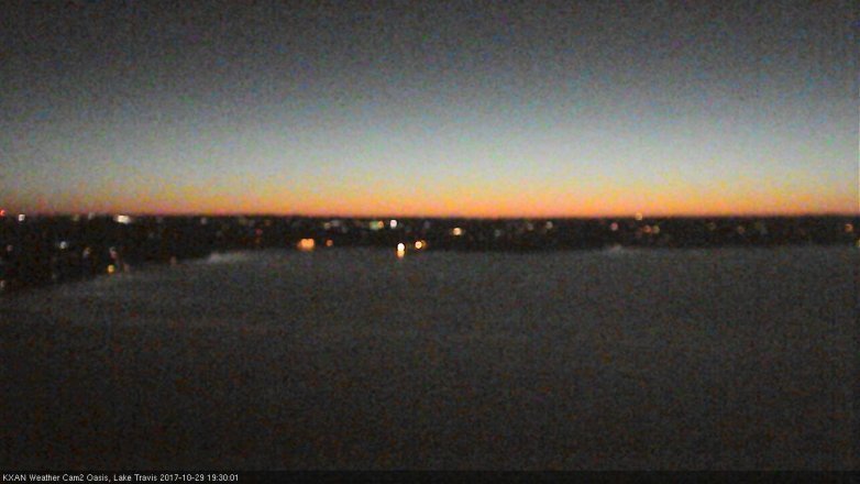 Lake Travis webcam, October 29, 2017 7:00 PM CT
