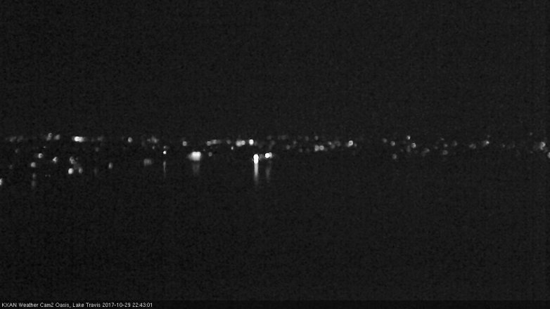 Lake Travis webcam, October 29, 2017 9:50 PM CT