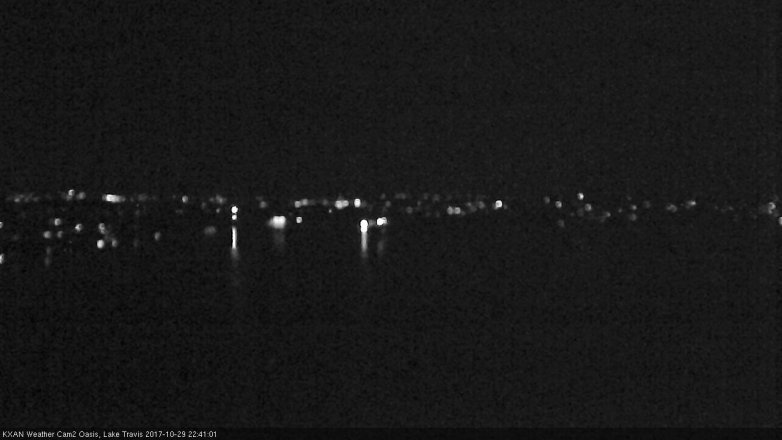 Lake Travis webcam, October 29, 2017 10:00 PM CT