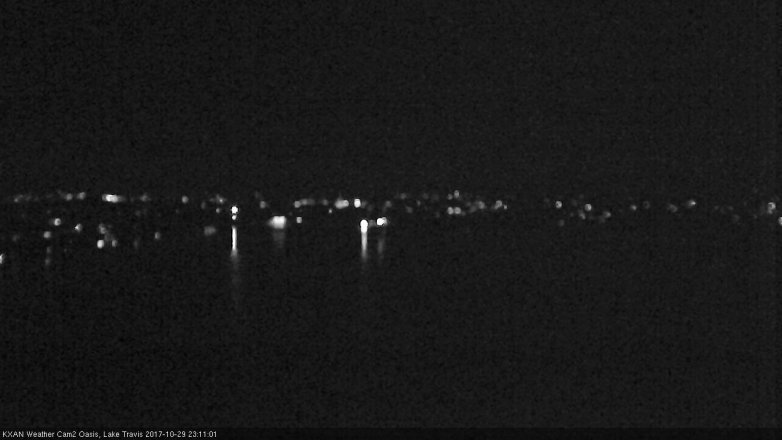 Lake Travis webcam, October 29, 2017 10:30 PM CT