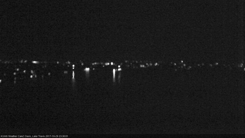 Lake Travis webcam, October 29, 2017 10:55 PM CT