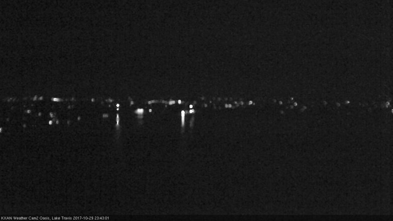 Lake Travis webcam, October 29, 2017 11:05 PM CT