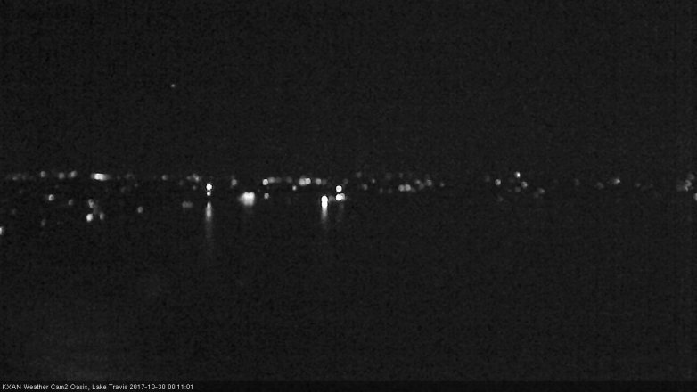 Lake Travis webcam, October 29, 2017 11:35 PM CT