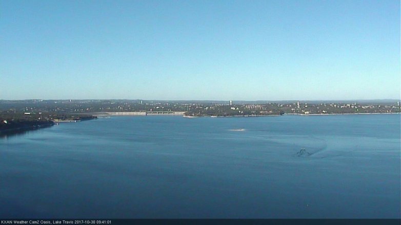 Lake Travis webcam, October 30, 2017 9:10 AM CT