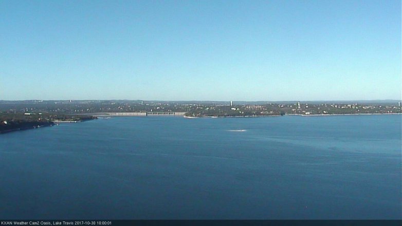 Lake Travis webcam, October 30, 2017 9:20 AM CT