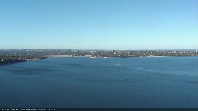 Lake Travis webcam, October 30, 2017 9:40 AM CT