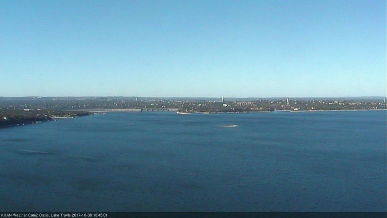 Lake Travis webcam, October 30, 2017 9:50 AM CT