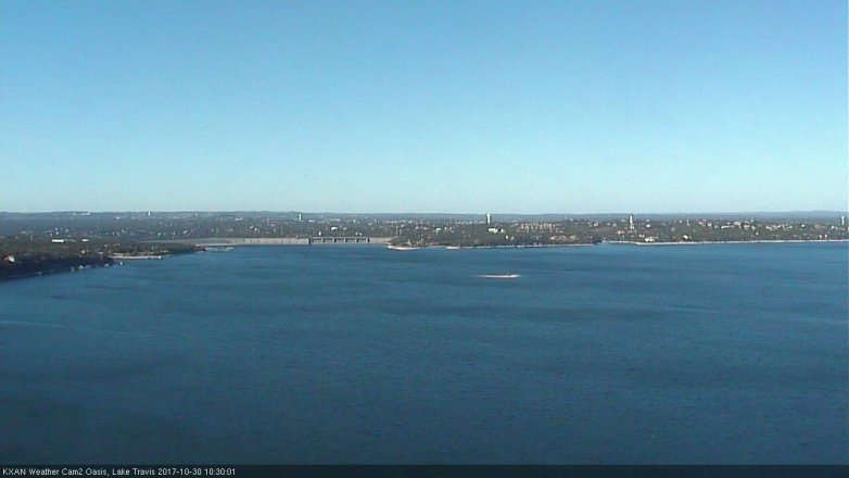 Lake Travis webcam, October 30, 2017 9:55 AM CT
