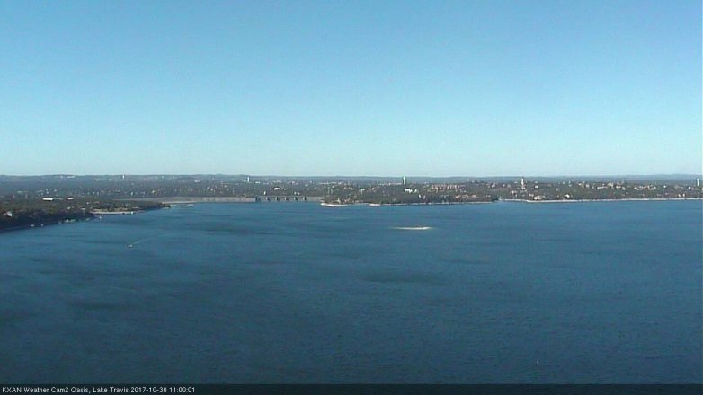 Lake Travis webcam, October 30, 2017 10:05 AM CT