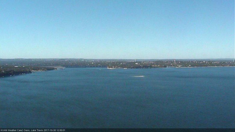 Lake Travis webcam, October 30, 2017 11:05 AM CT