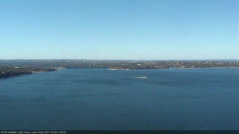 Lake Travis webcam, October 30, 2017 11:15 AM CT