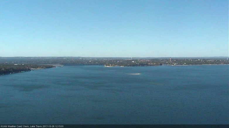 Lake Travis webcam, October 30, 2017 11:20 AM CT