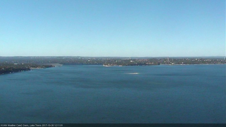 Lake Travis webcam, October 30, 2017 11:35 AM CT
