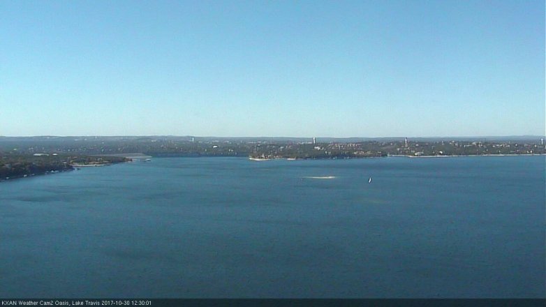 Lake Travis webcam, October 30, 2017 11:55 AM CT