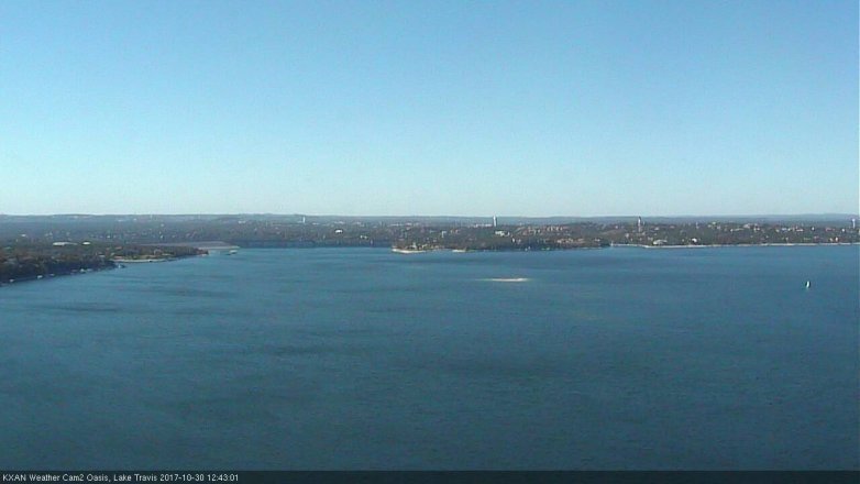 Lake Travis webcam, October 30, 2017 12:00 PM CT