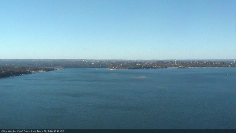 Lake Travis webcam, October 30, 2017 12:10 PM CT