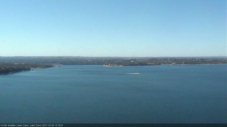 Lake Travis webcam, October 30, 2017 12:20 PM CT