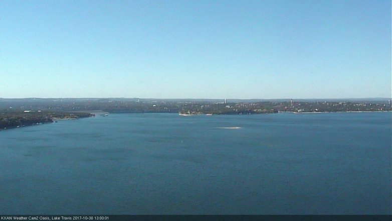 Lake Travis webcam, October 30, 2017 12:30 PM CT