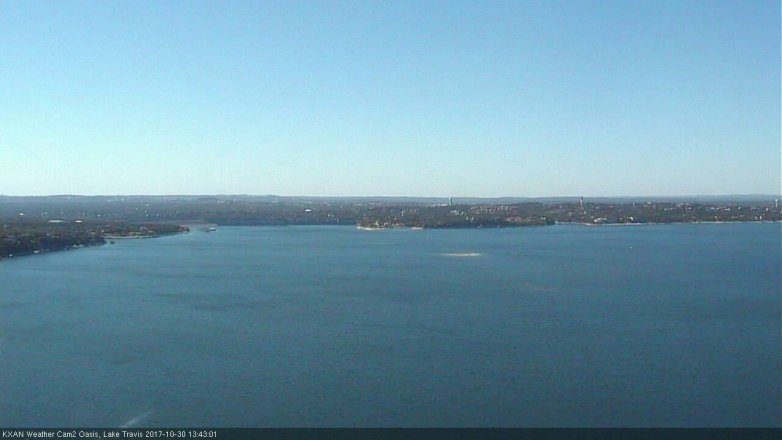 Lake Travis webcam, October 30, 2017 1:00 PM CT