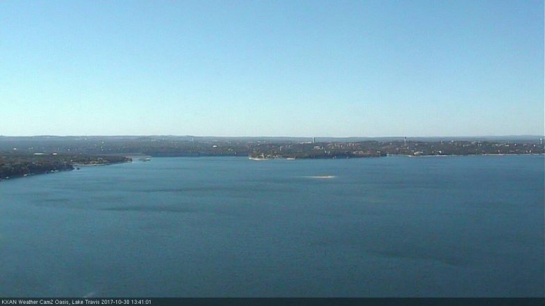 Lake Travis webcam, October 30, 2017 1:10 PM CT