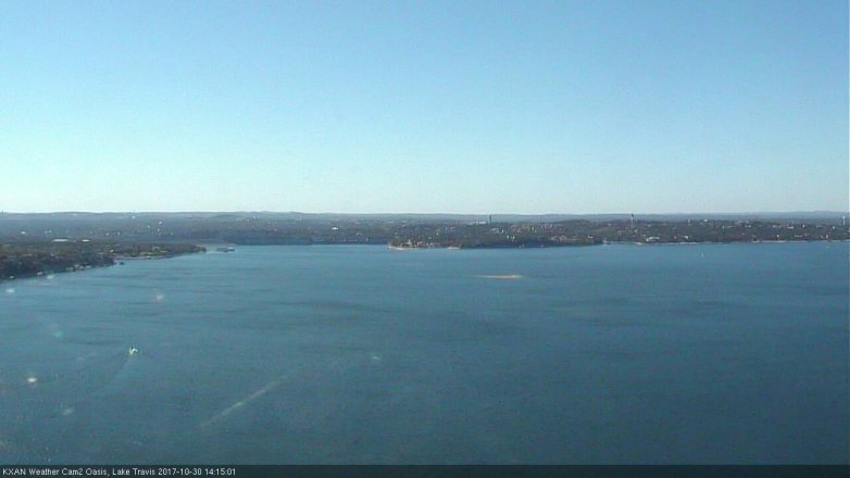 Lake Travis webcam, October 30, 2017 1:35 PM CT