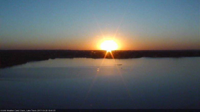 Lake Travis webcam, October 30, 2017 5:55 PM CT