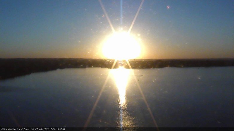Lake Travis webcam, October 30, 2017 6:00 PM CT