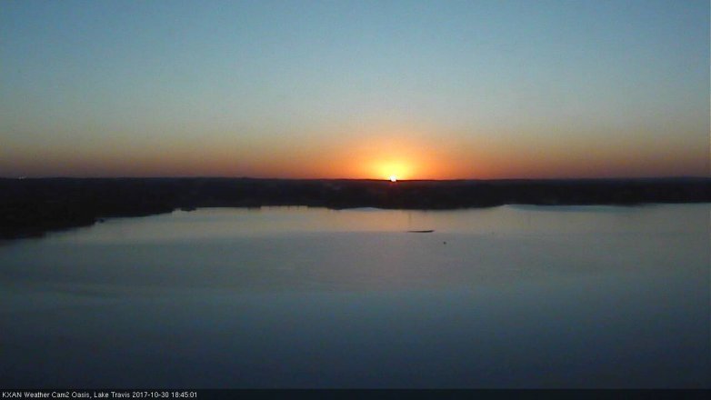 Lake Travis webcam, October 30, 2017 6:10 PM CT