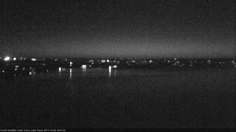 Lake Travis webcam, October 30, 2017 7:00 PM CT