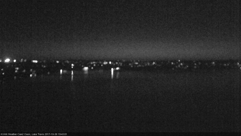Lake Travis webcam, October 30, 2017 7:10 PM CT