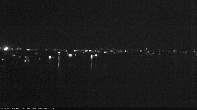 Lake Travis webcam, October 30, 2017 8:00 PM CT