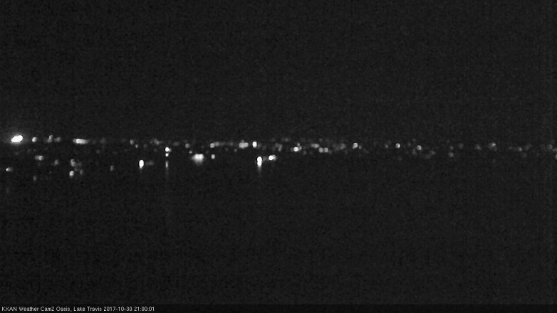 Lake Travis webcam, October 30, 2017 8:25 PM CT