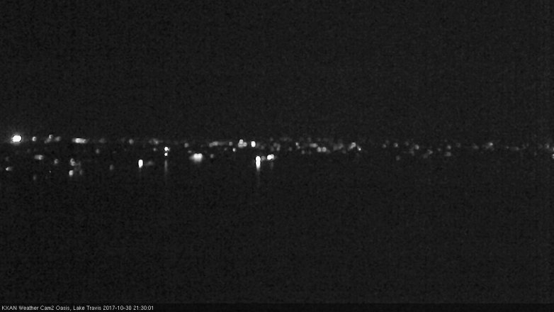 Lake Travis webcam, October 30, 2017 8:55 PM CT