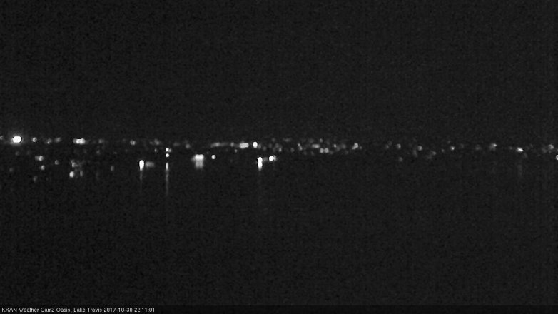 Lake Travis webcam, October 30, 2017 9:40 PM CT