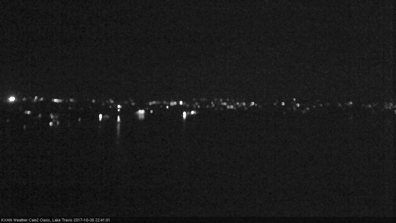 Lake Travis webcam, October 30, 2017 9:55 PM CT