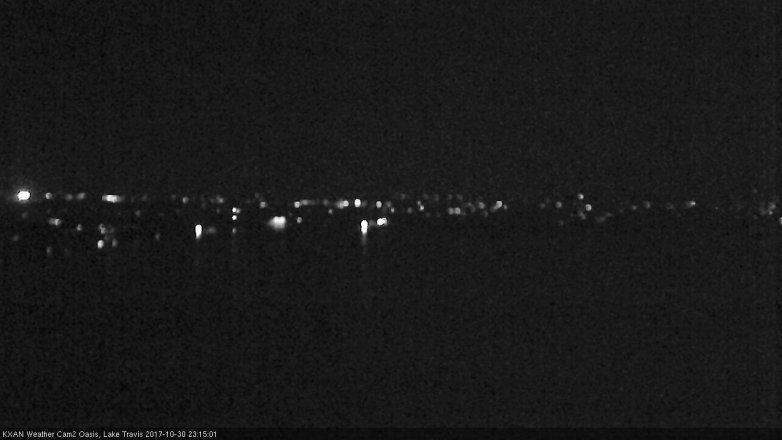 Lake Travis webcam, October 30, 2017 10:45 PM CT