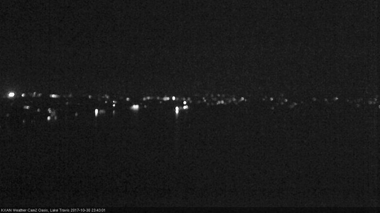 Lake Travis webcam, October 30, 2017 11:15 PM CT