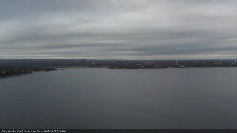 Lake Travis webcam, October 31, 2017 9:00 AM CT
