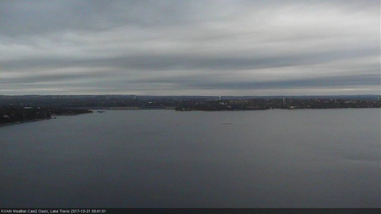 Lake Travis webcam, October 31, 2017 9:10 AM CT