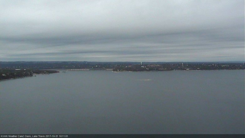 Lake Travis webcam, October 31, 2017 9:40 AM CT