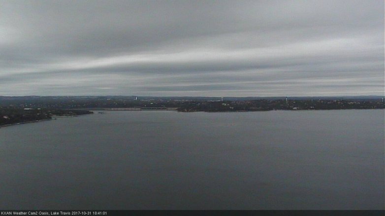 Lake Travis webcam, October 31, 2017 9:50 AM CT