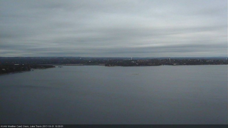 Lake Travis webcam, October 31, 2017 9:55 AM CT